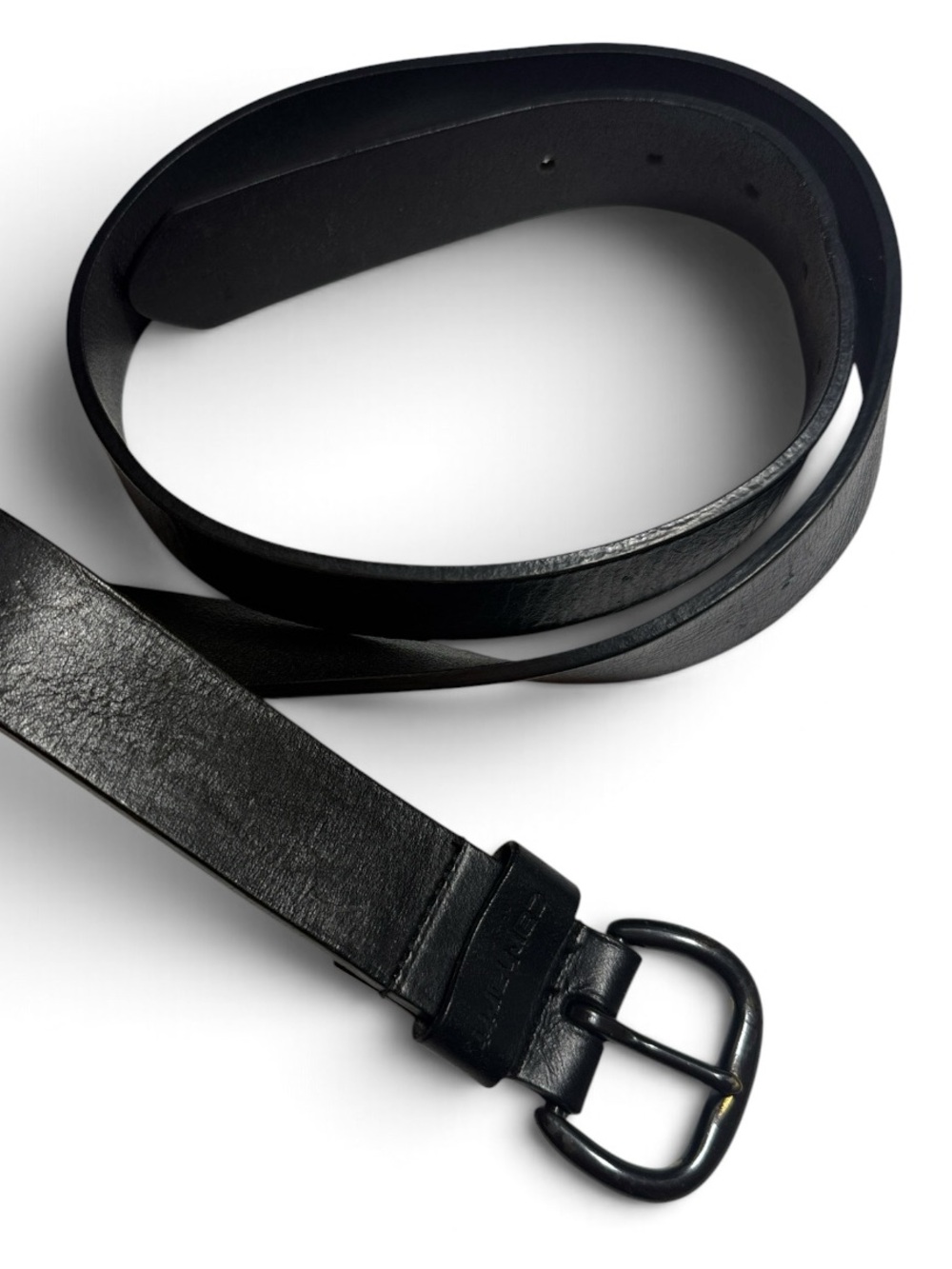 Carhartt Womenβs Bridle Leather Debossed Keeper (Black) Belt Sz L